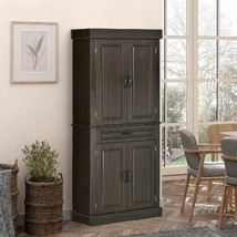 Pantry Home Kitchen Wood Tall Large Cabinets Brown Coffee For Dining Room Drawer - £469.15 GBP
