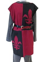 Medieval Red/Black Color Renaissance Tunic for Armor Reenactment Theater - £55.15 GBP