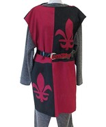 Medieval Red/Black Color Renaissance Tunic for Armor Reenactment Theater - £54.51 GBP