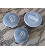 Pampered Chef Micro-Cooker Set of 3 with Lids 1, 2, &amp; 3 Quarts Nesting - $29.69
