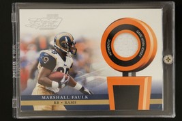 2002 Football Card Playoff Piece of the Game Marshall Faulk POG-38 Patch Relic - £10.07 GBP