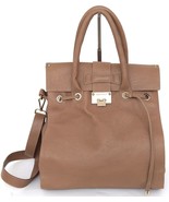 Authenticity Guarantee 
JIMMY CHOO Bag Tan Leather Large ROSABEL Satchel Tote... - £492.14 GBP