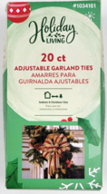 Holiday Living 20 Piece Green Christmas Garland Light Tie Back Straps - £9.50 GBP