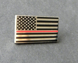 Usa Flag American Firefighter Fire Dept Red Line Honor Pin Badge 1 Inch - £4.52 GBP