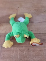 Ty Beanie Babie Green and Yellow 8in smoochy Frog - 6692 - £3.13 GBP