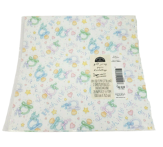 VINTAGE HALLMARK CARDS GIFT WRAP PAPER PASTEL BABY PACIFIERS BOWS HEARTS... - $212.49 MXN