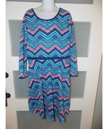PINKY MULTI-COLORED CHEVRON DRESS GIRL&#39;S NEW - $384.69 MXN