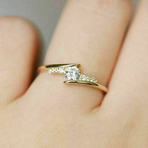 1.50Ct Round Cut VVS1 Diamond Bypass Engagement Ring 14K Yellow Gold Finish - £110.61 GBP