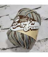 Lily Sugar &#39;n Cream Yarn Medium 4 Worsted Brown Stripes Earth Ombre  - $5.93