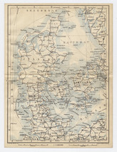 1903 Original Antique Map Of Denmark / SCHLESWIG-HOLSTEIN / Germany - £20.58 GBP