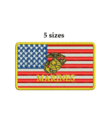 USMC EGA Marines Flag Digitized filled embroidery design Digital Download - $4.50