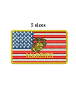 USMC EGA Marines Flag Digitized filled embroidery design Digital Download - £3.58 GBP