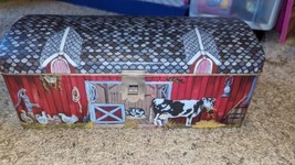 Vintage Country/Farm House BARN Tin with Latch 13&quot; X 8&quot; X 5&quot; - £23.46 GBP
