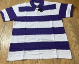 NEW PJ Mark Mens POLO Shirt Sz 2XL Purple / White Stripes - £11.87 GBP