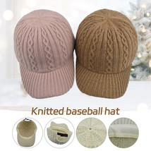 Knitting Solid Color Adjustable Outdoor Keep Warm Men Women Baseball Cap... - £8.52 GBP