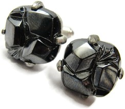 Sarah Coventry Hematite Cufflinks Set Wedding Tux Vintage - £19.77 GBP