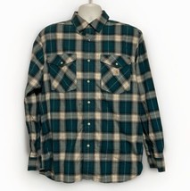 Carhartt Pearl Snap Plaid Shirt Men&#39;s Large Rugged Flex Relaxed Fit H25 - $32.10