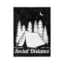 Personalized Social Distance Camping Velveteen Microfiber Blanket, Tent Scene, C - £22.23 GBP+