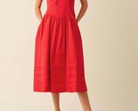 &amp;merci American Honey Doll Collar Midi Dress Red - $55.00