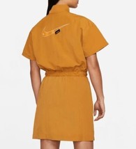 NWT Nike Sportswear Swoosh Woven Dress Desert Ochre (Mustard) XS - $79.19