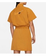 NWT Nike Sportswear Swoosh Woven Dress Desert Ochre (Mustard) XS - £61.91 GBP