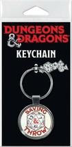 Dungeons &amp; Dragons Saving Throw Logo Round Metal Key Chain NEW UNUSED - £3.89 GBP