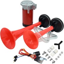 Dual Trumpet Air Horn with Compressor,12V 135db Air Horn Kit,for Any 12V - $874.89 MXN