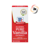 3x Packs McCormick Pure Vanilla Flavor Extract | 4oz | Madagascar Vanill... - £56.25 GBP