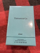 Tiffany &amp; Co. Sheer 50ml 1.7 Oz Eau De Toilette Spray New Boxed Sealed Christmas - £66.38 GBP