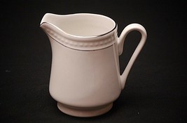Vntage Style Elite Gibson Milk Creamer Pitcher All White Embossed Dots - £11.59 GBP
