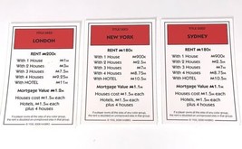 Monopoly Here &amp; Now World Edition Board Game Complete Set Red Title Deed Cards - £7.72 GBP