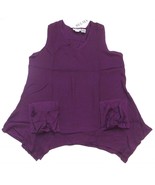 Uneven Hem Womens Sleeveless Shirt Cover Up Tunic Top ONE SIZE NWT - $11.49