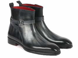 Paul Parkman Mens Shoes Boots Gray Grey Patina Jodhpur Handmade 955GRY57 - $539.99