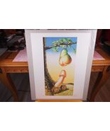 Large Art Print Graphic Mushroom Pear Chest hand-signed, limited, number... - $56.16 CAD