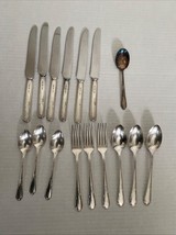 Wm A Rogers 1881 Oneida Meadowbrook Leaf 1936 Silverplate Flatware 17 Pi... - £42.49 GBP