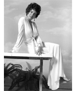 PHYLLIS DAVIS busty in long empire-line gown b/w 8x10 portrait - $6.99