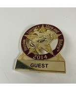 2014 HOUSTON LIVESTOCK SHOW &amp; RODEO GUEST NUMBERED PIN BADGE HLSR TEXAS - $19.73