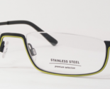 LOOK &amp; FEEL BI 1209-15 Matte Black /Lime Green EYEGLASSES 54-19-145mm Ge... - $87.13