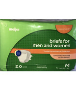 SHIPN24HOURS-INCONTINENCE BRIEFS FOR MEN AND WOMEN 20 BRIEFS SZ Medium 3... - $11.76