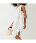 NWT J. CREW White Ruffle one-shoulder cover-up dress in soft gauze Size xs - $72.97 CAD
