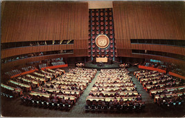 United Nations  Central Assembly Hall New York City  Vintage Postcard (A11) - £4.29 GBP