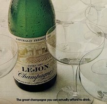 1970 Lejon Extra Dry Champagne Wine Advertisement Winery Sparkling DWII17 - $29.99