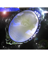 HAUNTED ANTIQUE CAMEO NECKLACE OF THE SCHOLAR&#39;S VEIL MAGICK WITCH CASSIA4 - $616.99 CAD