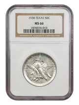 1938 50C Texas NGC MS66 - $611.10