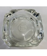 Vintage Sheraton Hotel Clear Glass Logo Advertising Ashtray  - £13.86 GBP