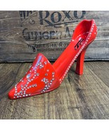 Red Stiletto Wine Bottle Holder Clear Rhinestone Accents - $461.34 MXN