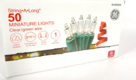 GE String A Long 50 Clear Mini String Lights Christmas Green Wire 1295936 - £3.92 GBP