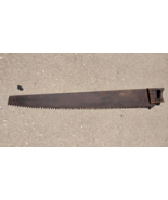 Antique 1 Man Rustic Handmade Handle Large 46&quot; Cross Cut Saw Patina Unique - £78.06 GBP