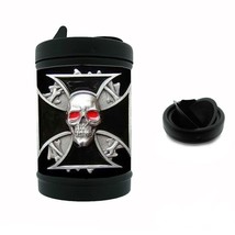 Black Metal Car Ashtray Skull Design-008 - $12.82