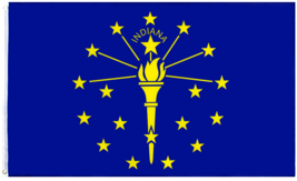 Durable 3x5FT Indiana State Flag Indy IN Indianapolis Gold Torch Hoosiers - £12.78 GBP